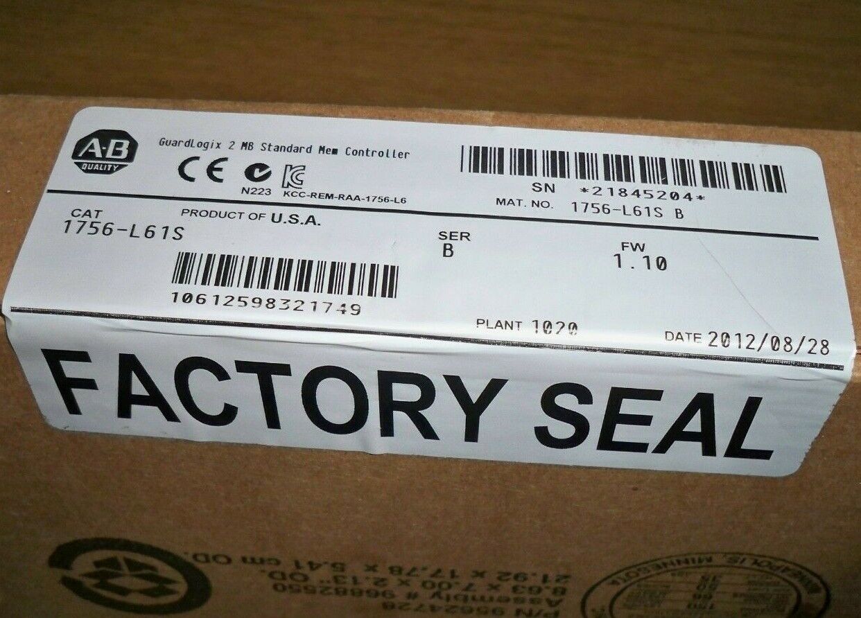 NEW GUARDLOGIX CONTROLLER MODULE ALLEN BRADLEY 1756L61S SERIES B - ALLEN BRADLEY