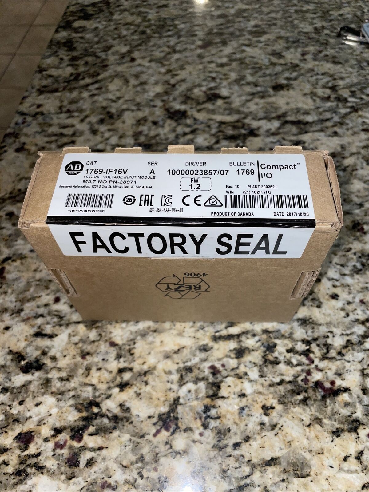 Allen-Bradley 1PC 1769-IF16V Compact 16 Channel Input Module US NEW IN BOX - ALLEN-BRADLEY