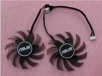new 75mm ASUS GTX 660 670 770 R9-270X DCII Graphics Card Fan Replacement 5Pin R182b