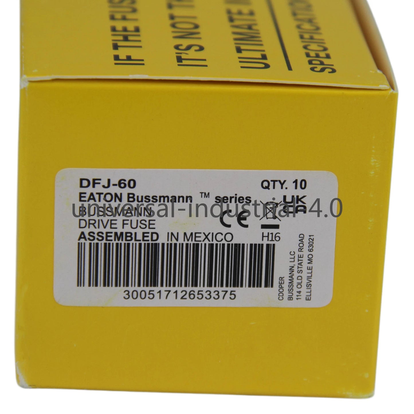 10pcs Current limiting Drive Fuse for Bussmann DFJ-60 DFJ-60A 600Vac 450Vdc 60A
