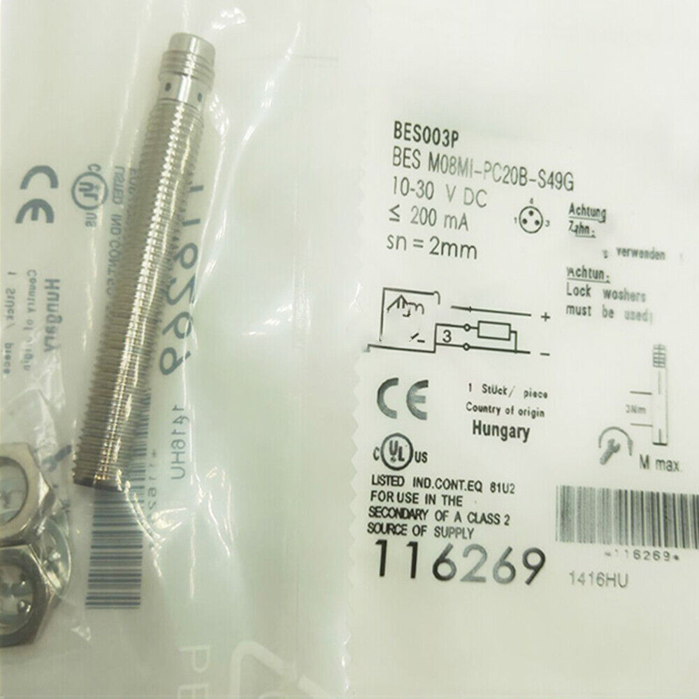 Inductive Proximity Sensor Replacement for BES M08MI-PSC20B-S49G - BES