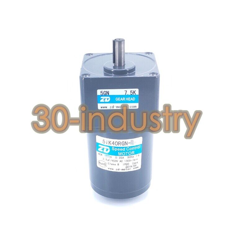 ZD 5IK40RGN-A Gear Reducer Motor 110V - Multiple Power Specs - ZD