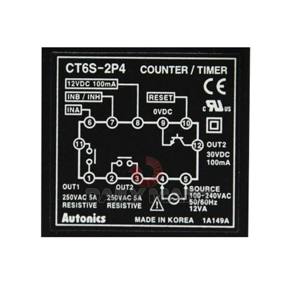 AUTONICS CT6M-2P4 LED Counter/Timer
