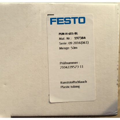 Festo PUN-H-6X1-BL 197384 Tracheal Hose Stock - FESTO