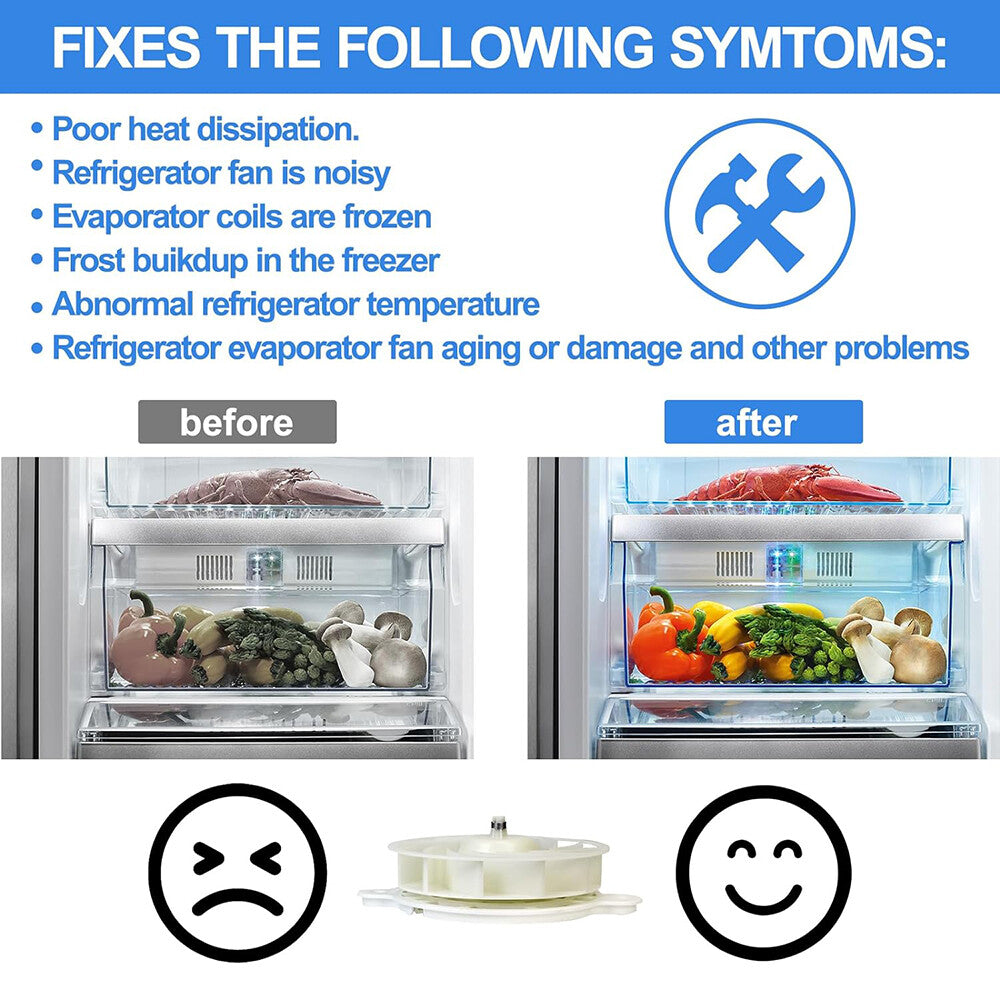 For Samsung Refrigerator Evaporator Fan Motor DC12V 2.5W ZWF-30-3