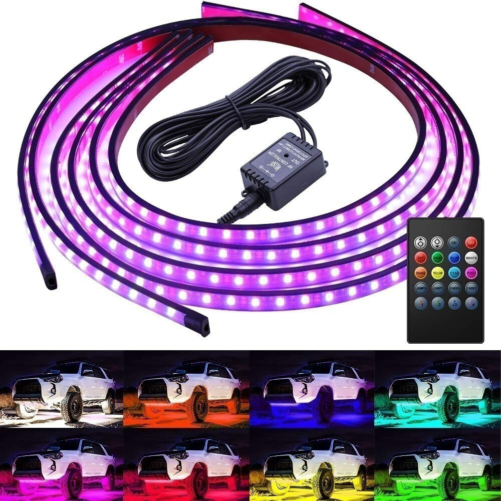 RGB Car Underglow Light Strip Underbody System Neon Light Kit