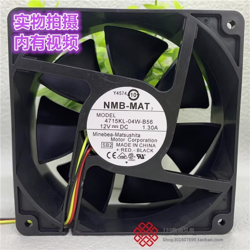 NMB 4715KL-04W-B56 12038 DC12V 1.30A 12CM 3-Wire Cooling Fan