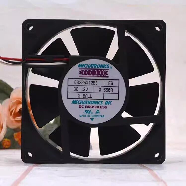 new MECHATRONICS E9225X12B1 FS 9225 DC12V 0.550A 3-Wire Cooling Fan