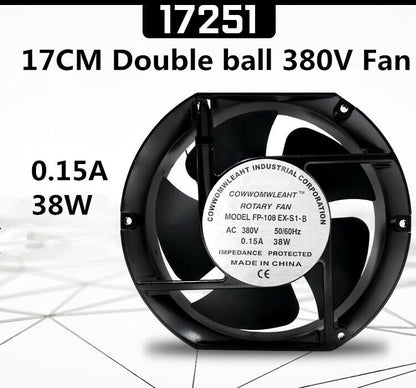 new COWWOMWLEAHT FP-108EX-S1-B 17251 Double Ball 380V 0.15A 38W Cabinet Cooling Fan - COWWOMWLEAHT