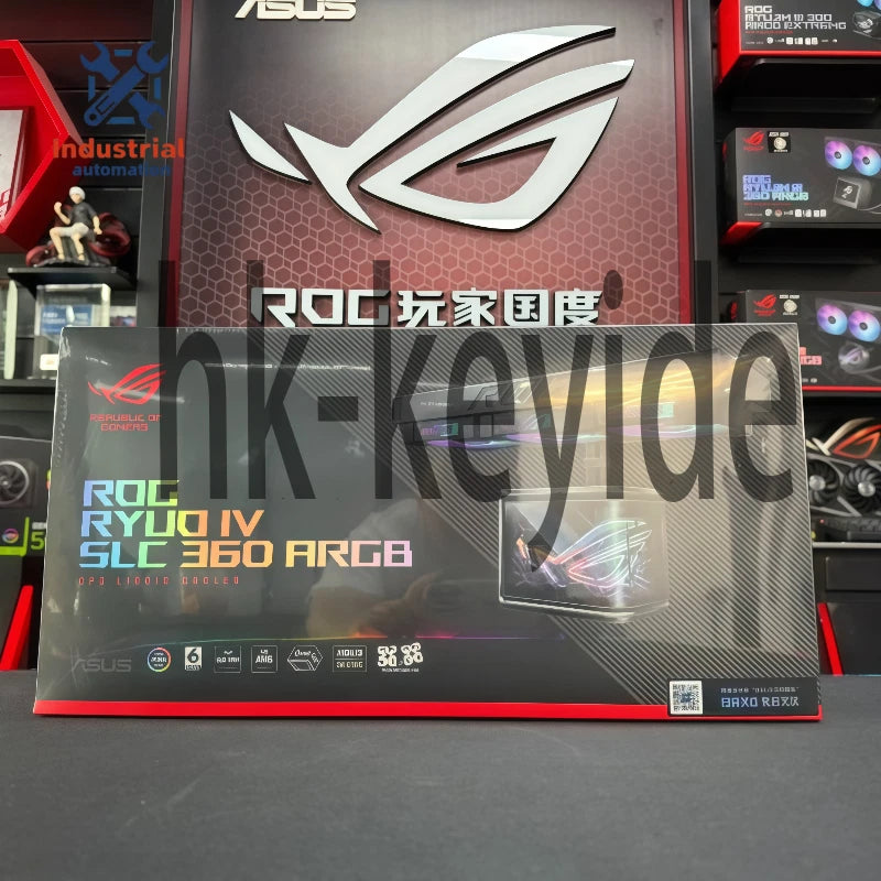 ASUS ROG RYUO IV 360 ARGB AIO Liquid CPU Cooler 360mm Radiator,~