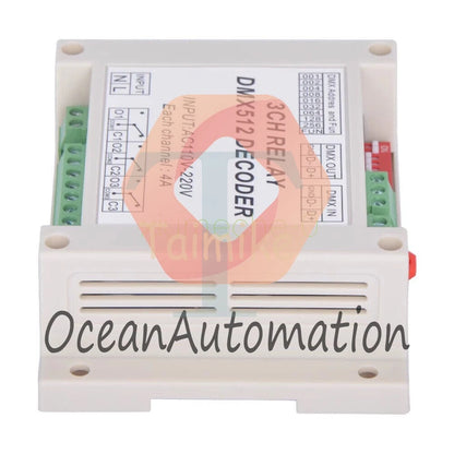 AC110-220V 4 Channel DMX512 Relay Switch DMX Relay Controller W/ Case For Lamp