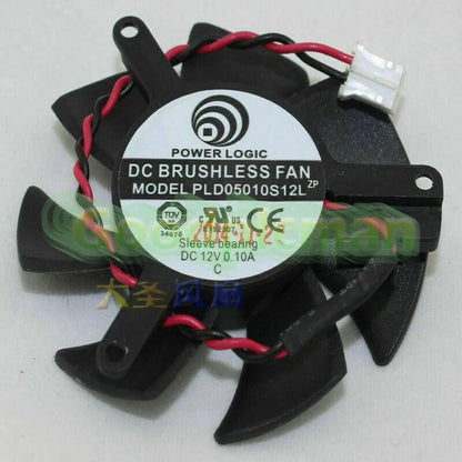 1X PLD05010S12L (DF0501012SEE2C T125010SL) 2 Pin 45mm Fan ATI nVIDIA Video Card