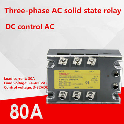 new Three-phase DC control AC DC-AC solid state relay series YJGX-3D4880A 480VAC 80A - YJGX