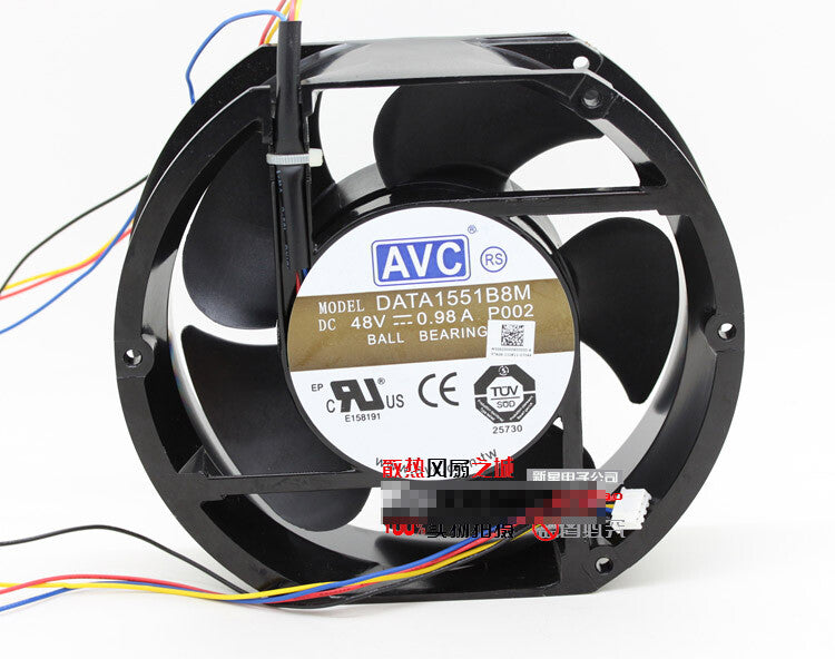 1pcs AVC DATA1551B8M 17050 17CM 48V 0.98A All Metal Cooling Fan 4pin