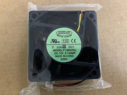 new EVERFLOW F126025SL 12V 0.12AMP 6025 PWM 6CM Main Box CPU Cooling Fan 3-wire