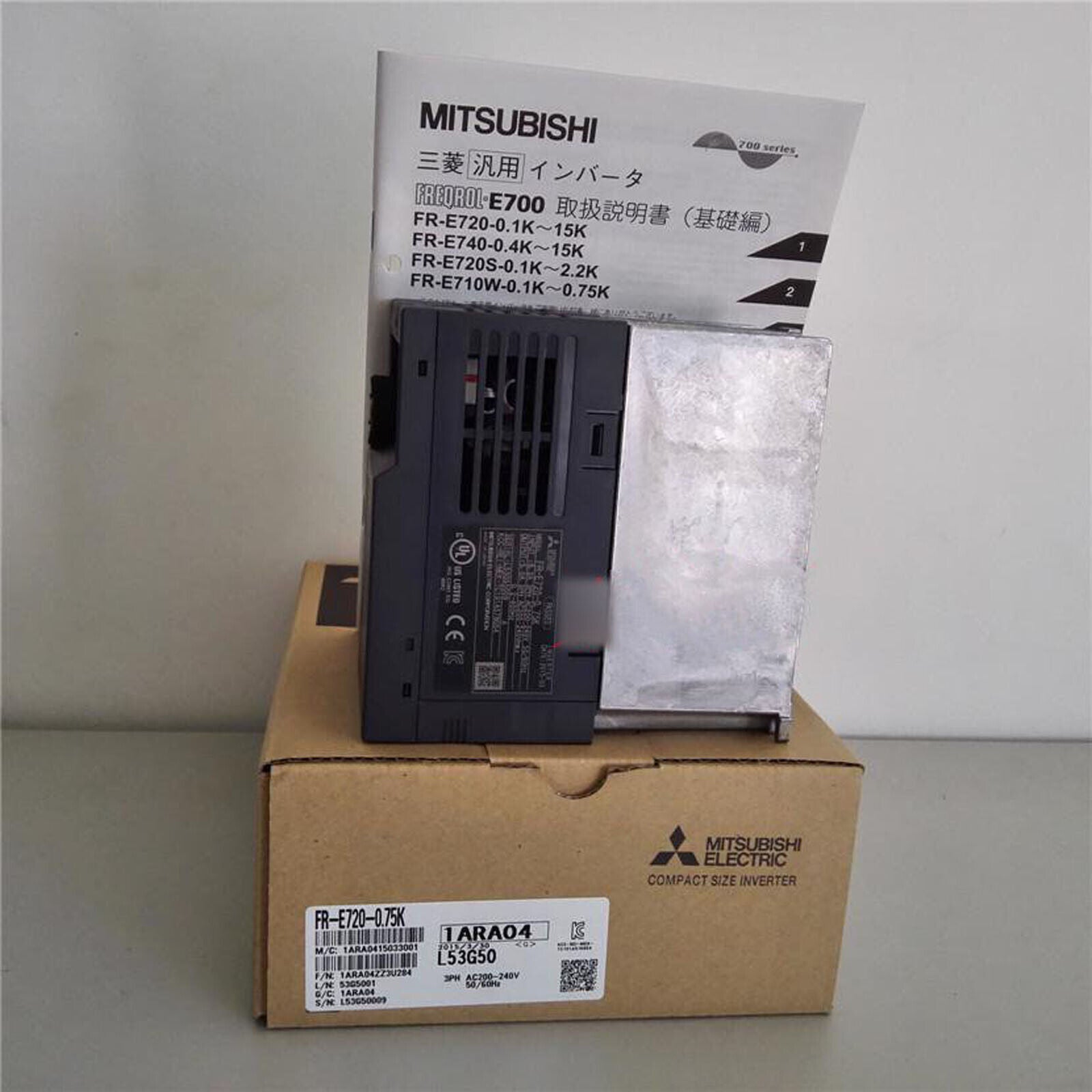 Mitsubishi Frequency Converter FR-E720-0.75K, 1-Year Warranty - MITSUBISHI