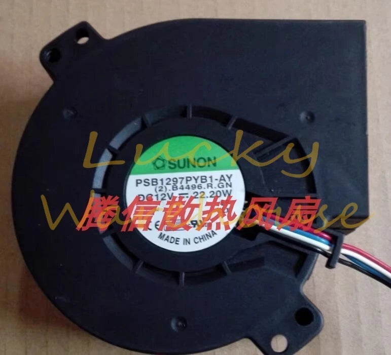 SUNON PSB1297PYB1-AY 9733 DC12V 22.20W 9CM 4-Wire Turbo Cooling Fan
