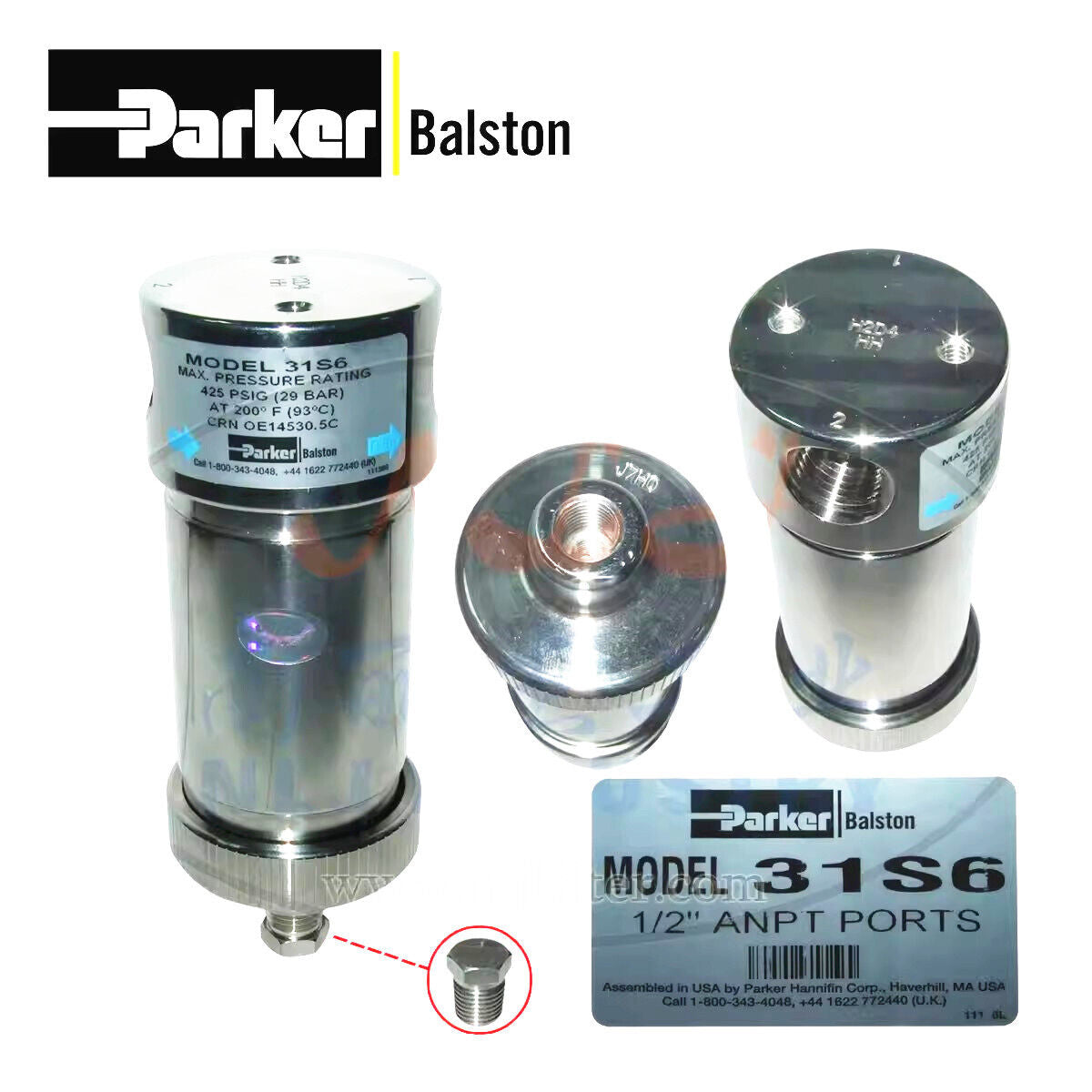 new 1pcs Parker Balston 31S6 Filter Housing