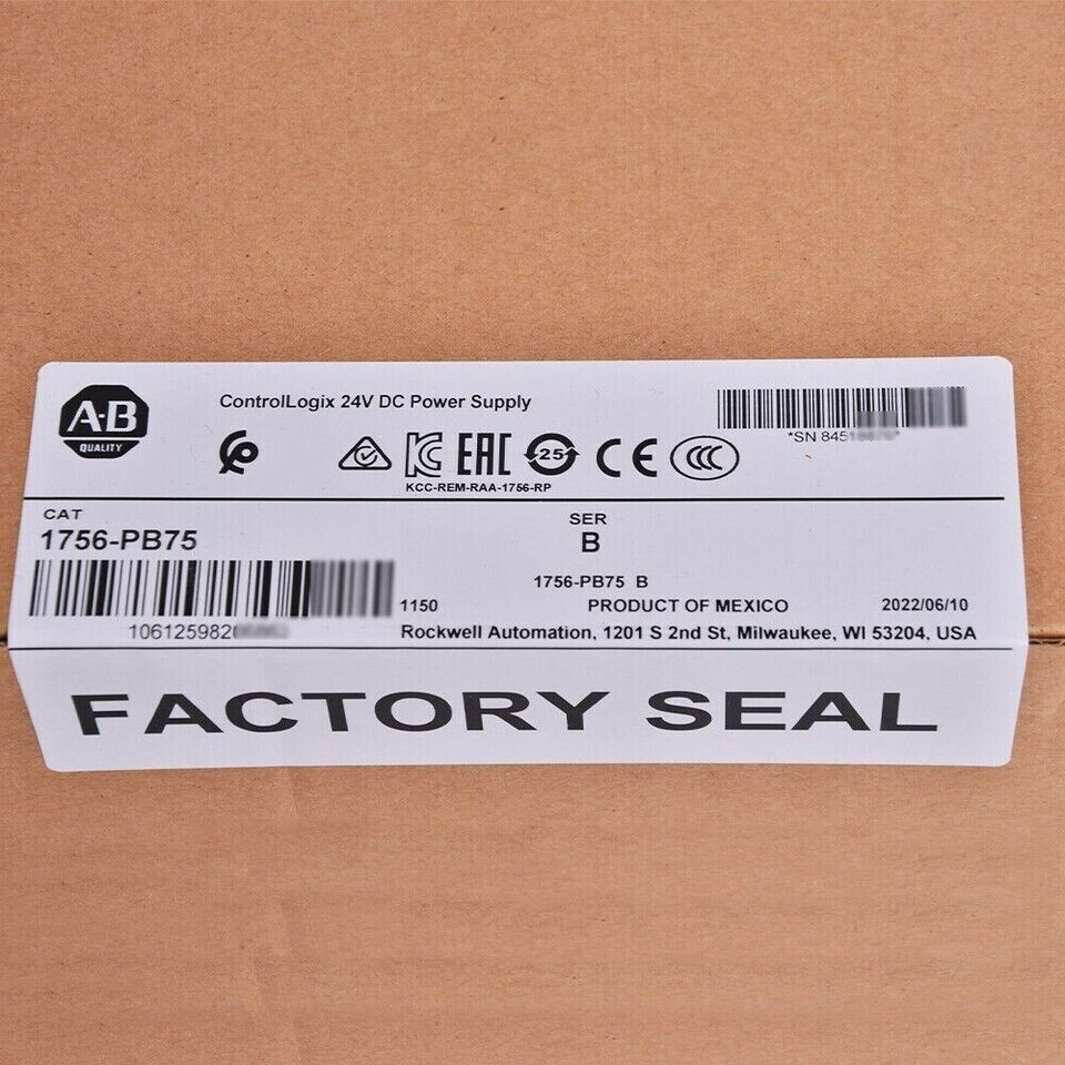 ControlLogix 24V DC Power Supply AB 1756-PB75 Factory Sealed - CONTROLLOGIX
