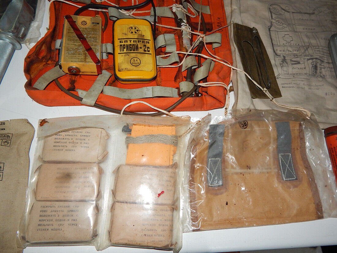 used Rescue Kit NAZ-7 Survival Life Seat Air Force Pilot Radio Soviet Russian - KOEED