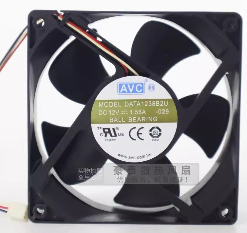 AVC DATA1238B2U 12038 DC12V 1.65A 12CM 3-Wire Cooling Fan