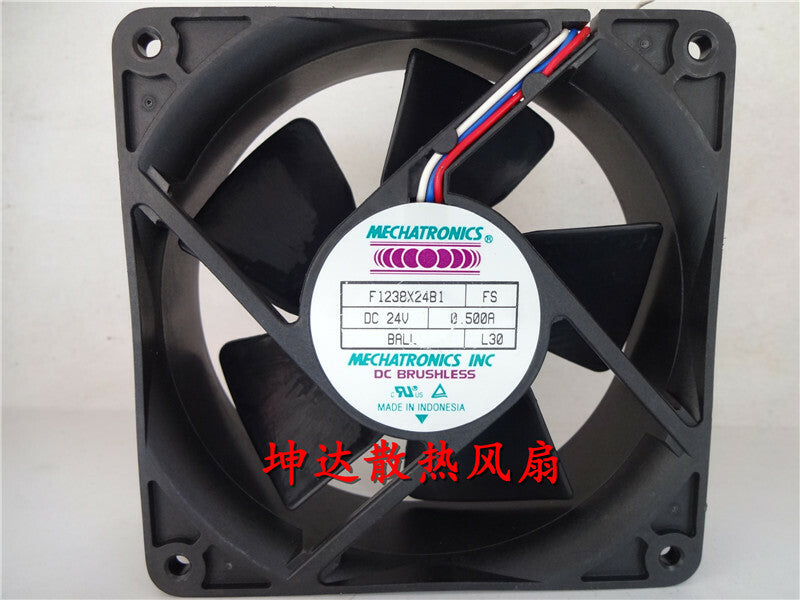 1pcs  MECHATRONICS F1238X24B1 24V 0.50A 12CM 12038 inverter fan