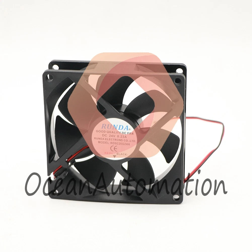 RUNDA Fan RD9225S24H DC24V 0.23A 9225 9CM 2 Wire Cooling Fan 1PCS