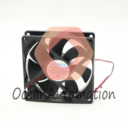 RUNDA Fan RD9225S24H DC24V 0.23A 9225 9CM 2 Wire Cooling Fan 1PCS