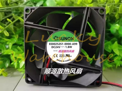 SUNON EE80252S1-0000-A99 DC24V 1.8W 80X80X25MM 2-Wire Cooling Fan