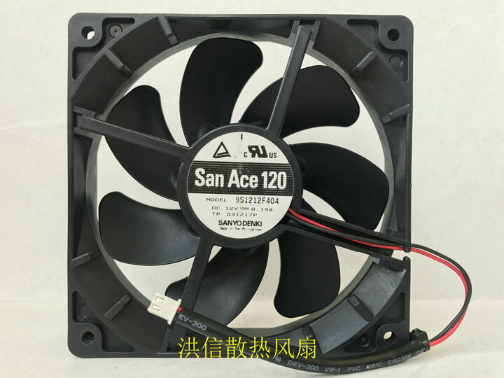 1pcs San Ace120 12025 9S1212F404 DC12V 0.19A 12CM Silent Cooling Fan 2pin