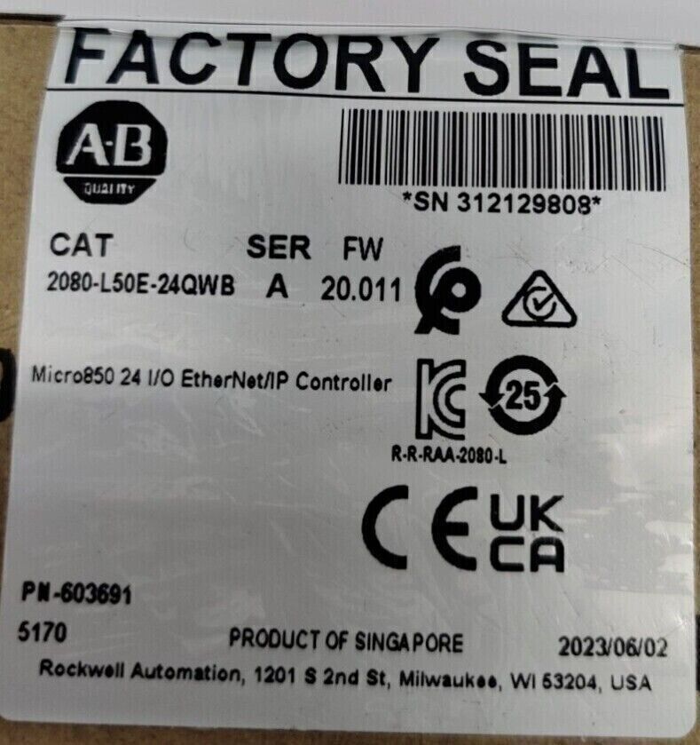 Allen-Bradley 2080-L50E-24QWB programmable logic controller - ALLEN-BRADLEY