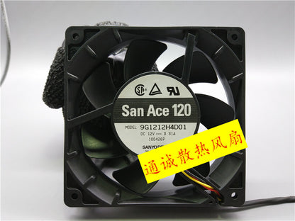 San Ace 120 9G1212H4D01 12V 0.31A 12CM 12025 3-Wire Speed Cooling Fan