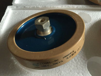 new 1PC CCG81-3U 1000PF-K 10KV-30KVA high frequency high voltage ceramic capacitor - GLOBAL CAPACITOR