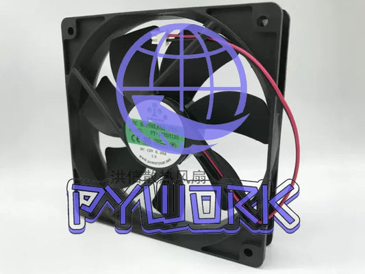 ONE ' for POWERYEAR PY-1225H12S 12V 0.35A 12CM 12025 cooling fan 2-wire ~