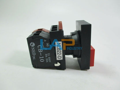 4PCS NEW NEW NHD NLB22-D Double Push Button Switches Protruding Head 220V 1A1B - NHD