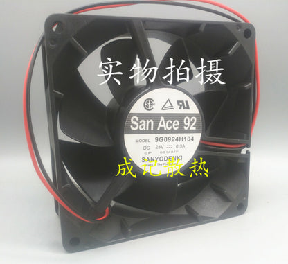1pcs SANYO 9G0924H104 9038 24V 0.3A 9CM inverter fan