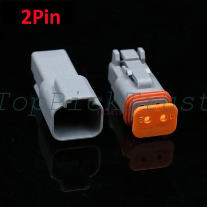 10Kits Sealed Waterproof Electrical Wire Connector Plug Deutsch DT04-2P/DT06-2S