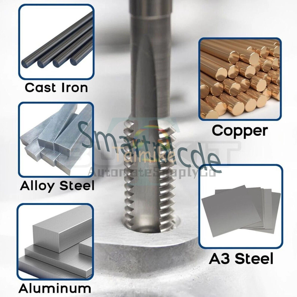 1 1/4"-16 UN Thread Tap Right Hand, HSS 1-1/4 x 16 UN Straight Fluted Tap