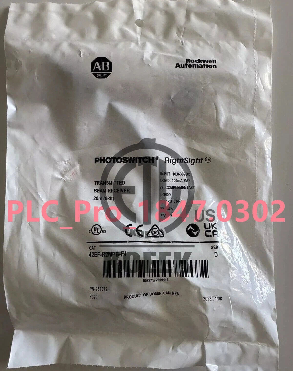 1PC For Allen-Bradley 42EF-R2MPB-F4 Photoelectric Proximity Sensor Fast ship