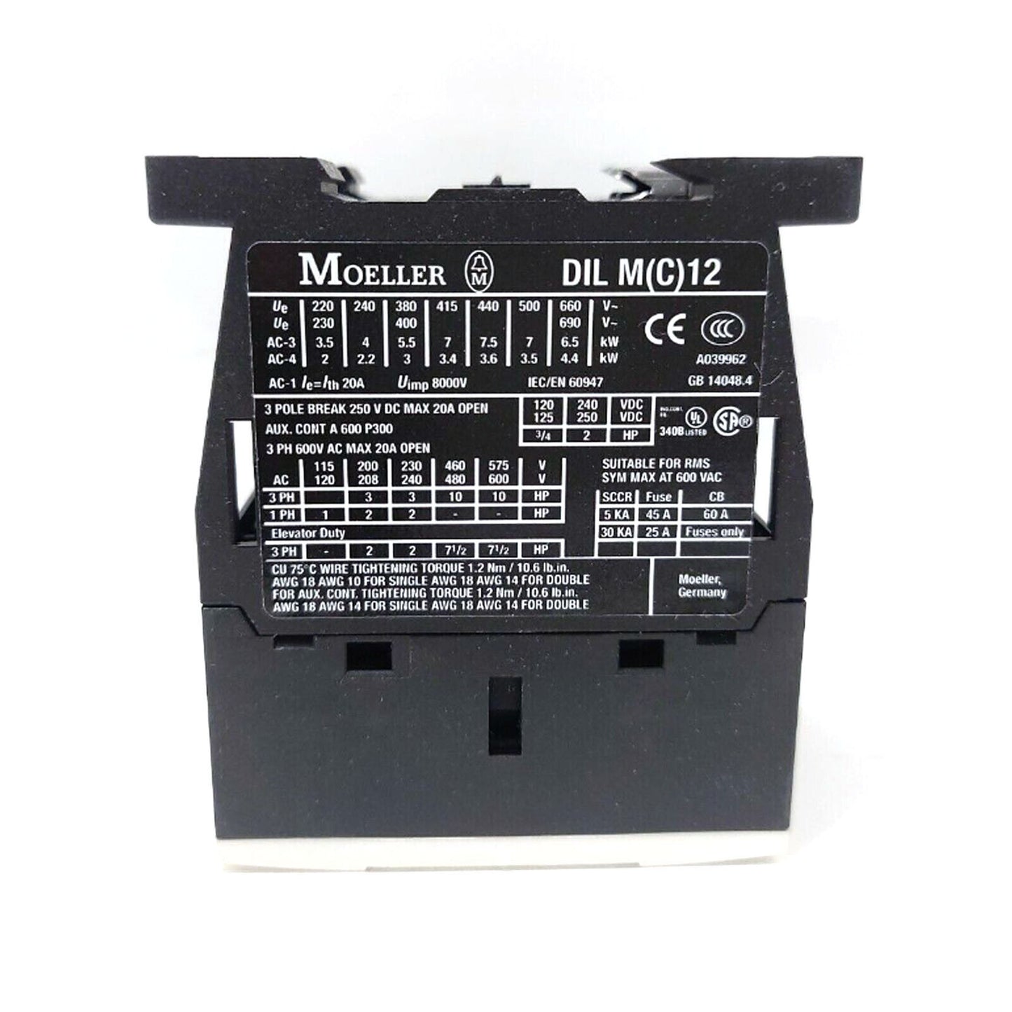 DILM12-10 24VDC Contactor EATON MOELLER *NIB* - EATON MOELLER