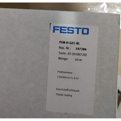 Festo PUN-H-6X1-BL 197384 Tracheal Hose Stock - FESTO
