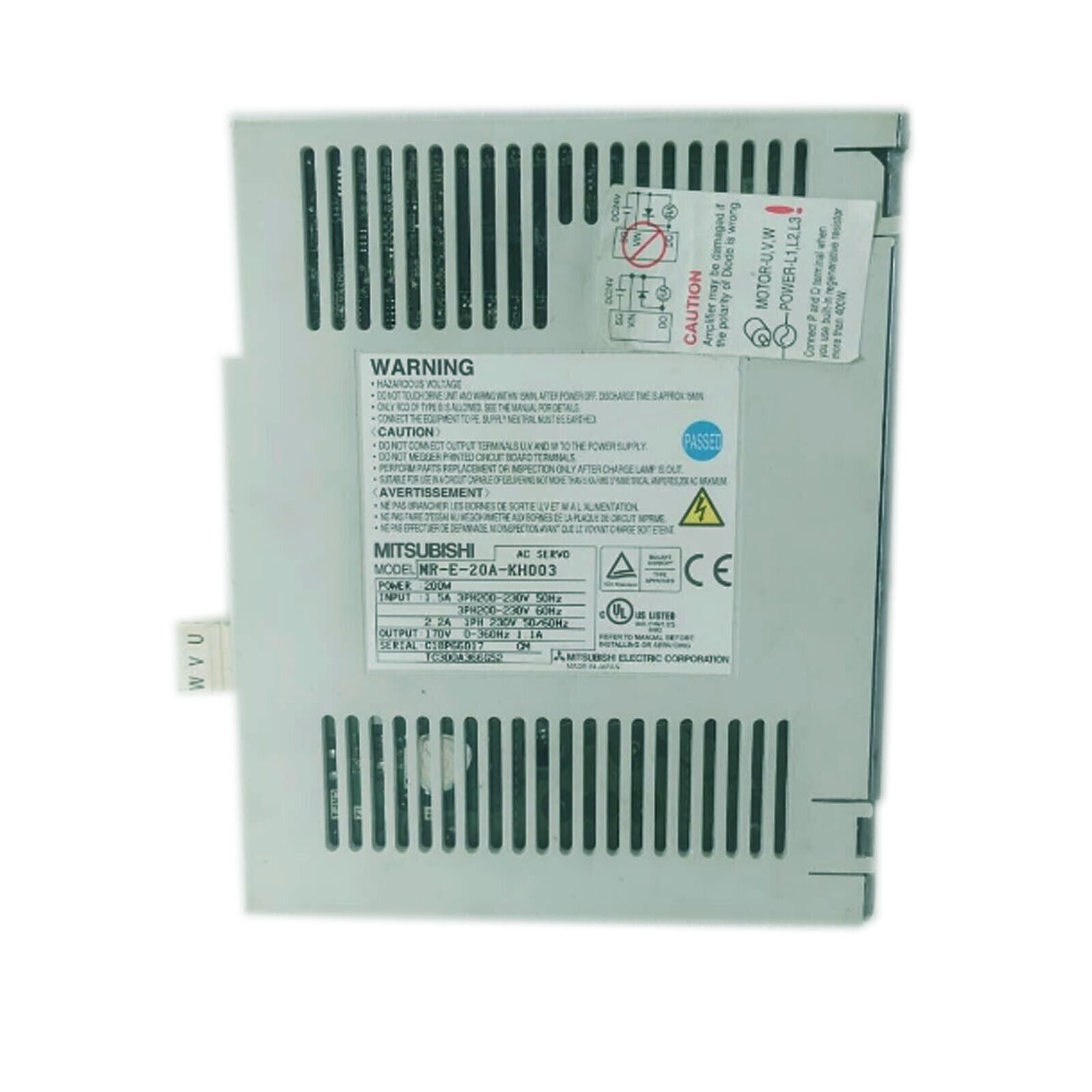 MITSUBISHI MR-E20A-KH003 Servo Motor Driver – In Box - MITSUBISHI