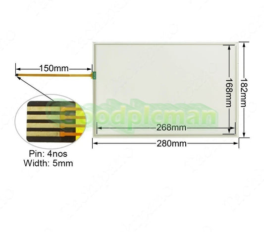 6AV2 124-0MC01-0AX0 Touch Panel for 6AV2124-0MC01-0AX0 TP1200 + Front Overlay
