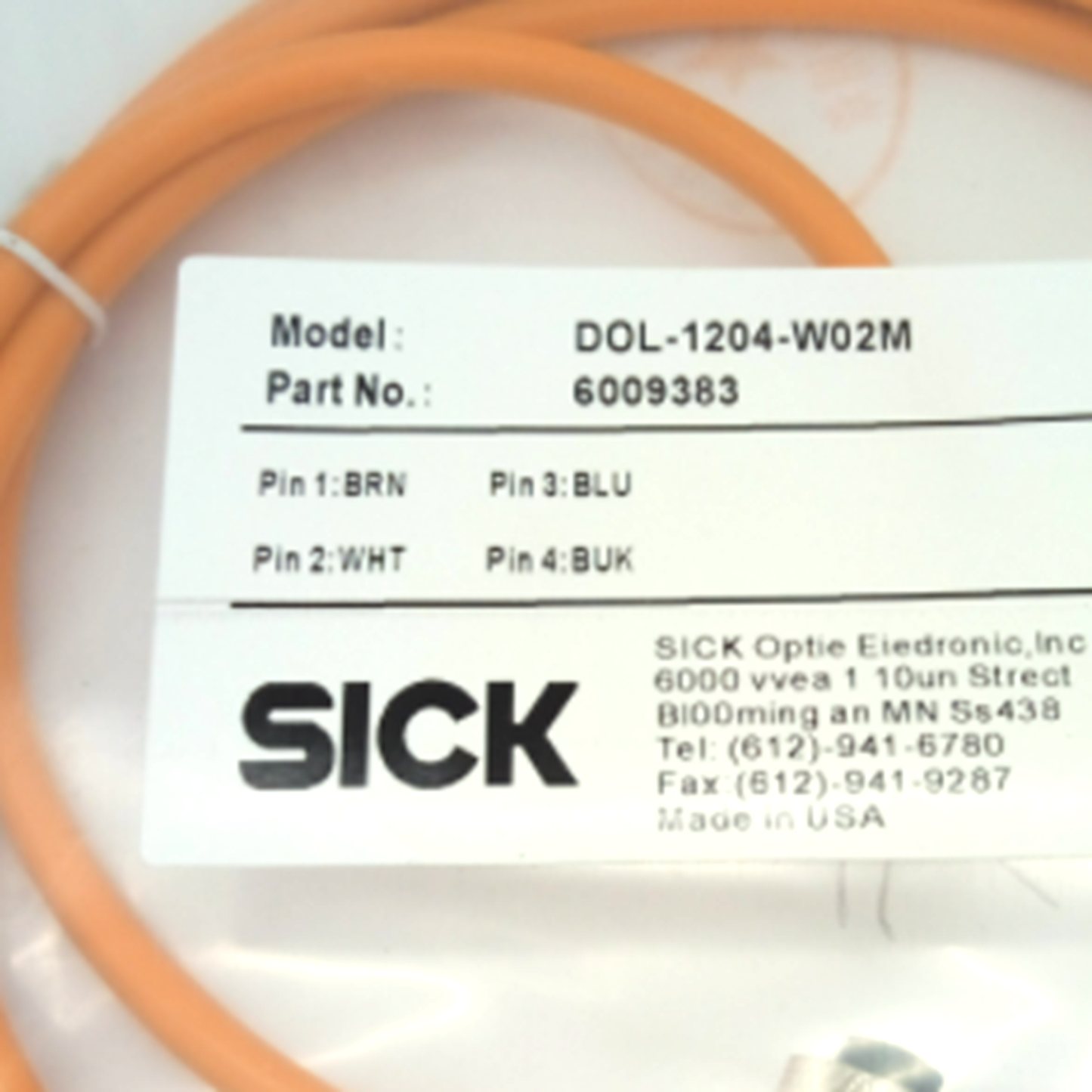 SICK DOL-1204-W02M PLC Cable - SICK