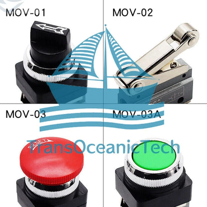 Pneumatic Control Valve MOV-03A Mechanical Button Valve 2 Position 3 Way 1/8'' *