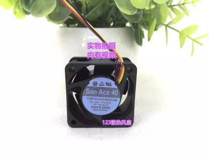 Sanyo 109P0424H6D22 4020 DC24V 0.07A 4CM 3-Wire Inverter Cooling Fan