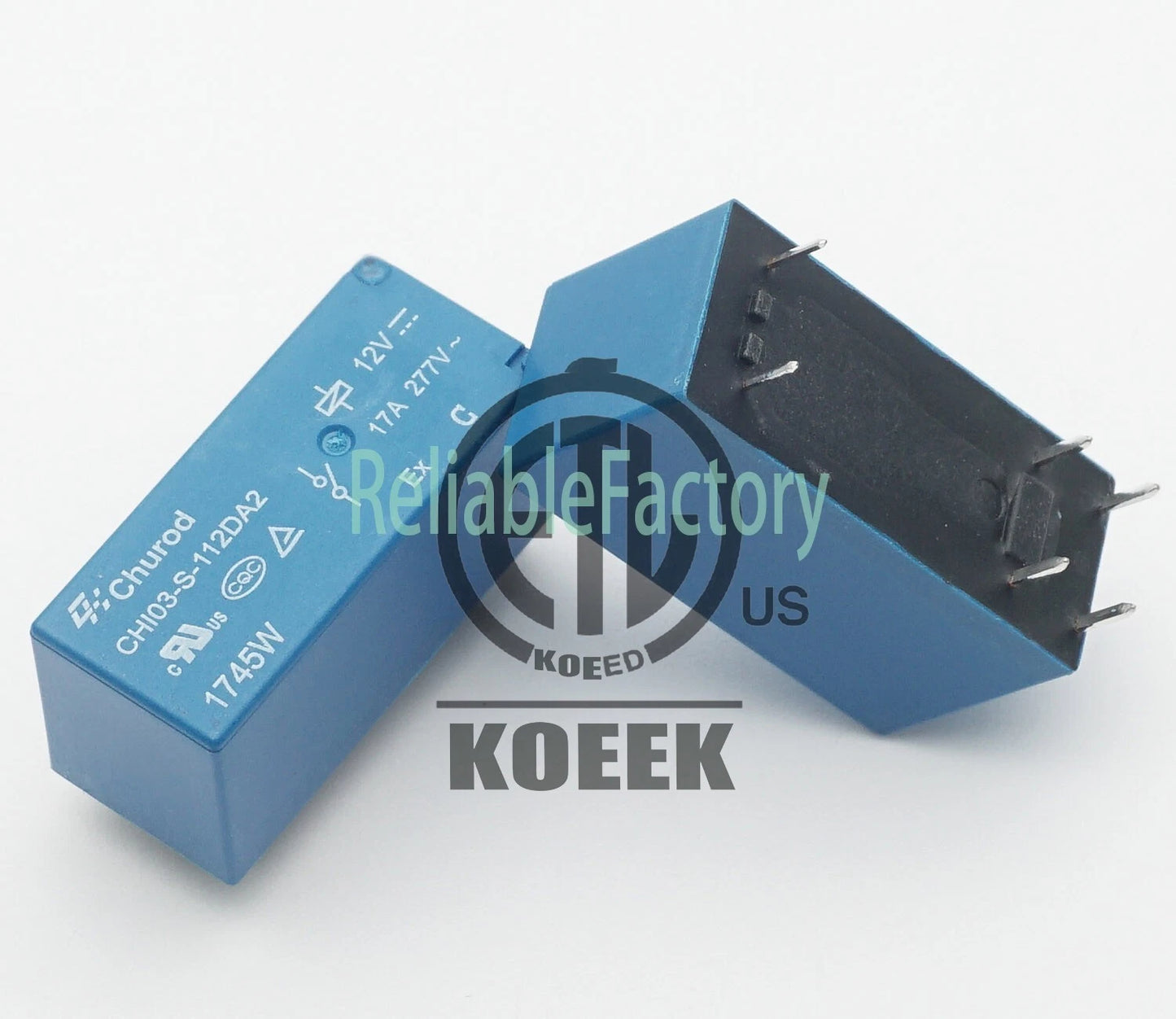 Churod CHI03-S-112DA2 12VDC SPST Power Relay 17A 277VAC 6 Pins x 50PCS