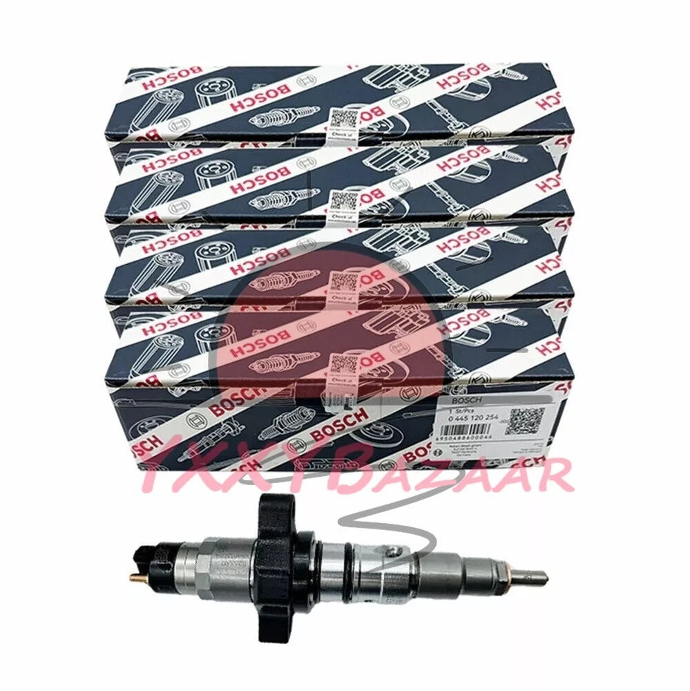 4x 0445120254 5263317 Diesel Fuel Injector for Cummins ISB QSB 5.9L Engines