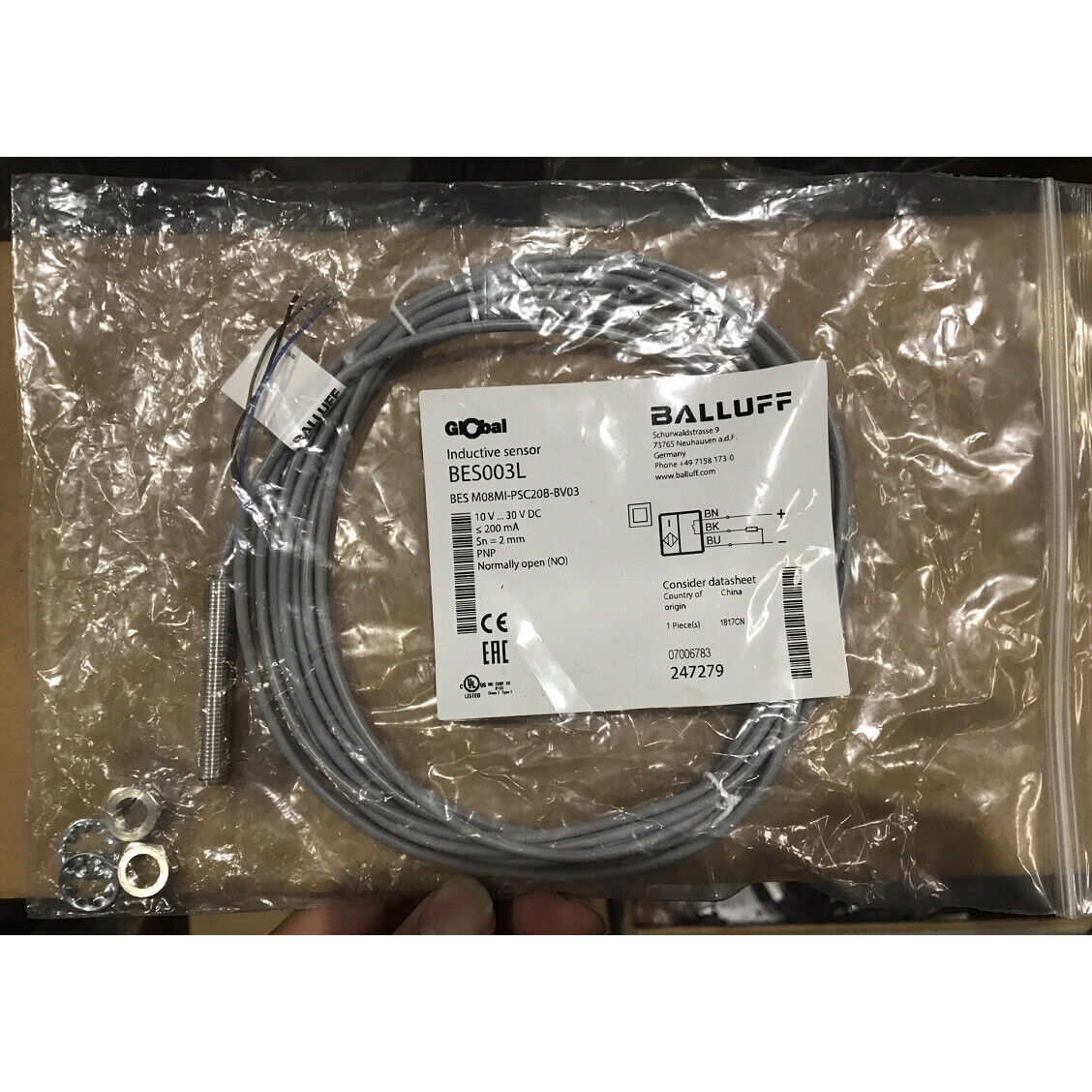 Proximity Sensor BES M08MI-PSC20B-BV03 Fast - BALLUFF