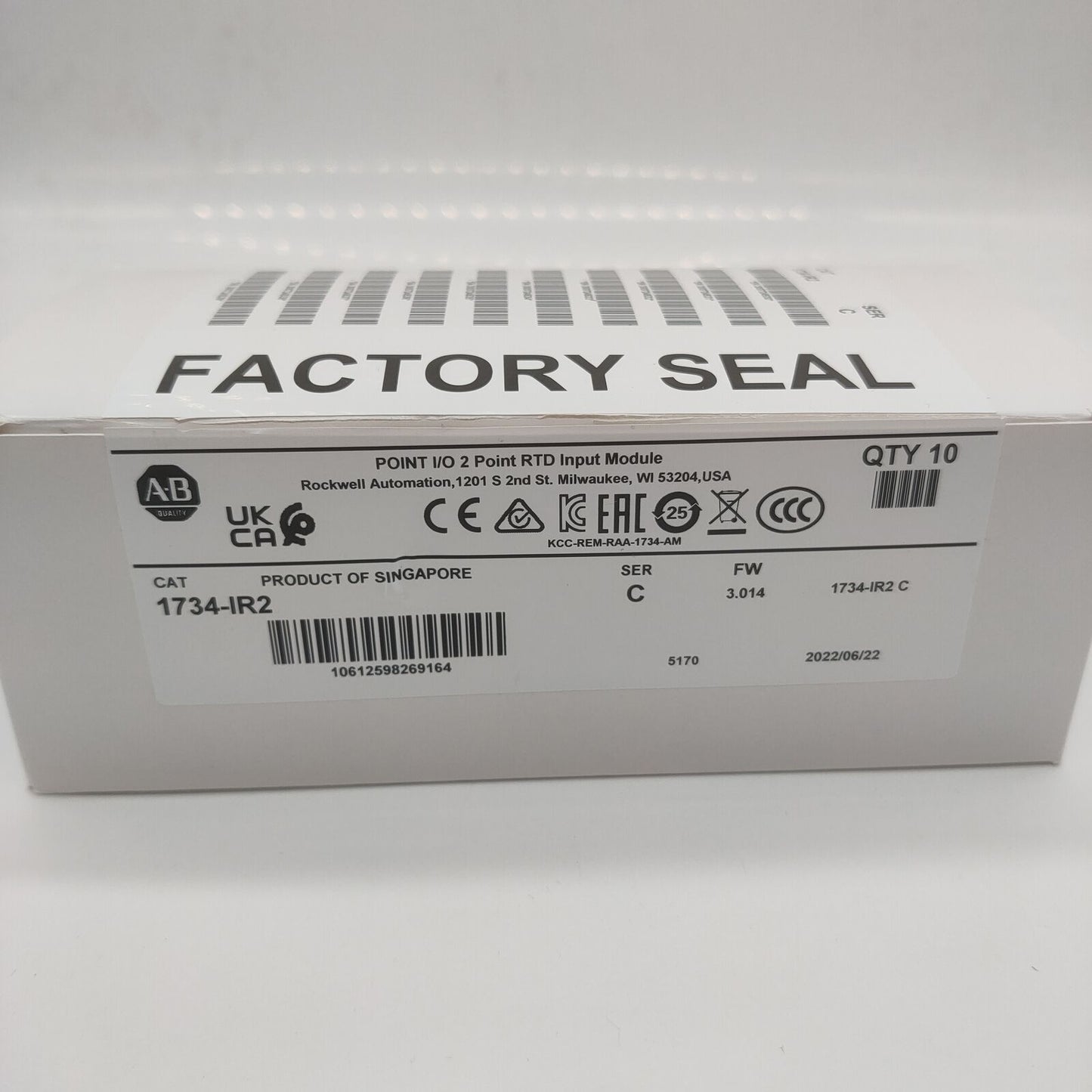 New Factory Sealed AB 1734IR2 SER C POINT 2 Point RTD Input Module - FACTORY SEALED